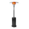 36,000 BTU Outdoor Propane Patio Heater with Stainless Steel Burner and Wheels for Home and Commercial, Black/Silver